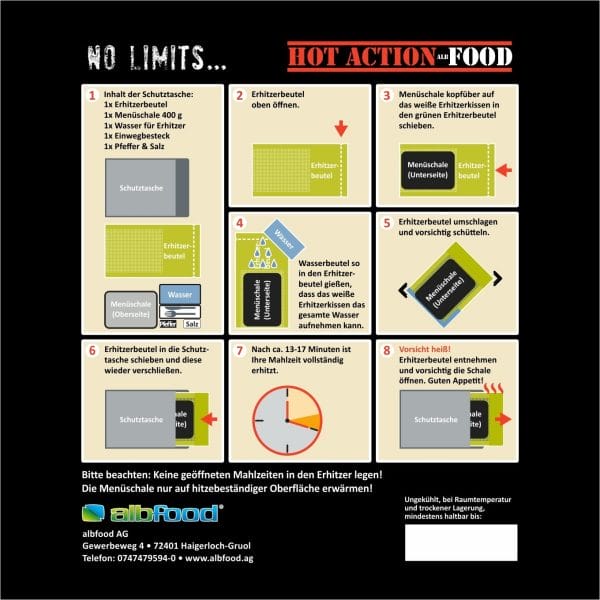 Hot Action Food - Rückseite