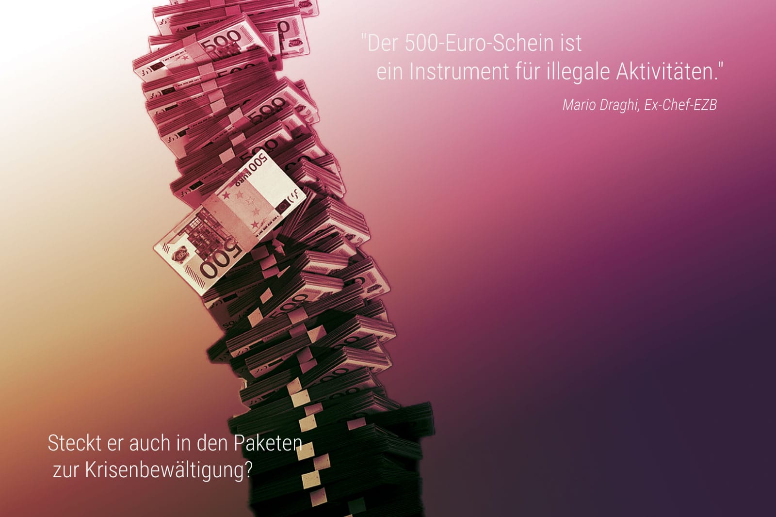 Raus aus der Krise durch Selbstheilungskräfte der Wirtschaft – gesund durch Zuversicht oder was?