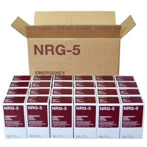 Notverpflegung, Krisennahrung, NRG-5, 1 Karton mit 24 Packungen a 500 g, (9 Riegel)