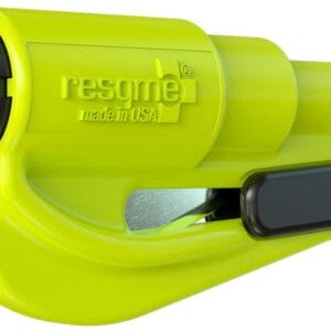 Resqme GBO-RQM-YELLOWFLUO Das Rettungswerkzeug als Schlüsselanhänger, Gelb (Safety Yellow), 1er-Set