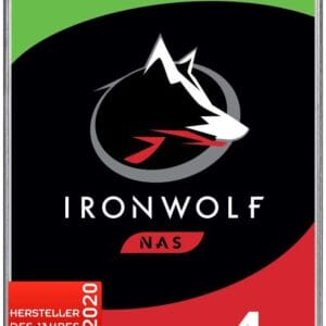 Seagate 4 TB IronWolf 3,5 Zoll interne Festplatte für 1-8 Bay NAS-Systeme (5900 U/min, 64 MB Cache, 180 TB/Jahr Arbeitslast, bis zu 180 MB/s), Silber