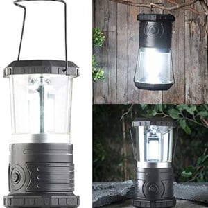 Lunartec LED Campinglampe: Dimmbare Camping-Laterne mit COB-LEDs, 750 Lumen, 9 Watt, IP44 (Campinglampe mit Batterie)