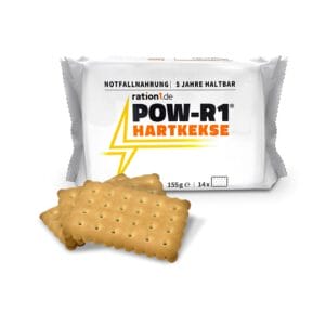 ration1 POW-R1® Hartkekse – der ultimative Energiekick im Einzelpack zum Probieren – die Packung enthält 14 Panzerplatten