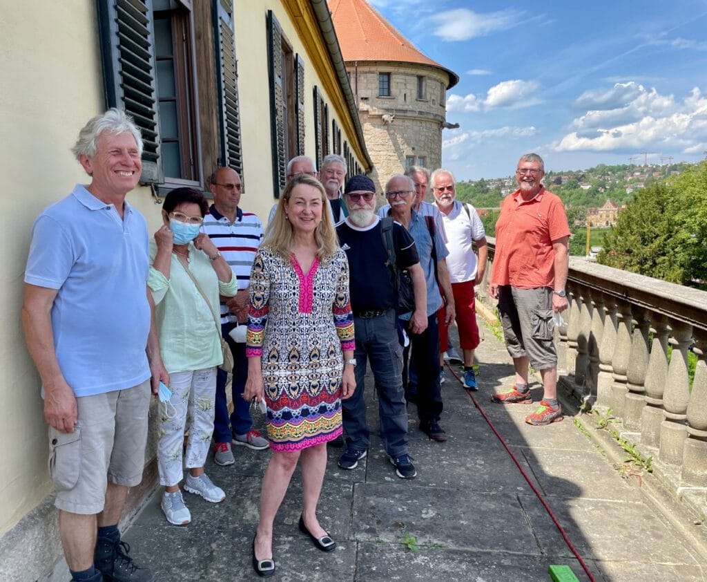 Auf Schloss Hohentübingen nach der Führung durch Bettina Zundel